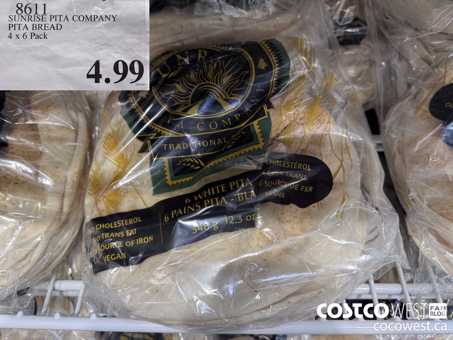 8611 SUNRISE PITA COMPANY PITA BREAD 24 X 58 G $4.99