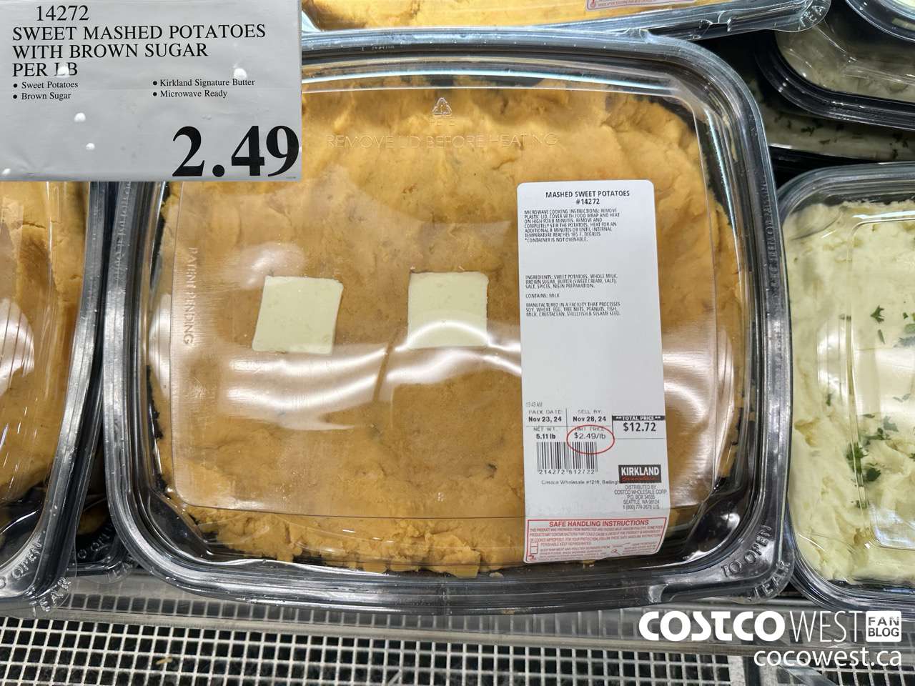 14272 SWEET MASHED POTATOES WITH BROWN SUGAR PER LB $2.49