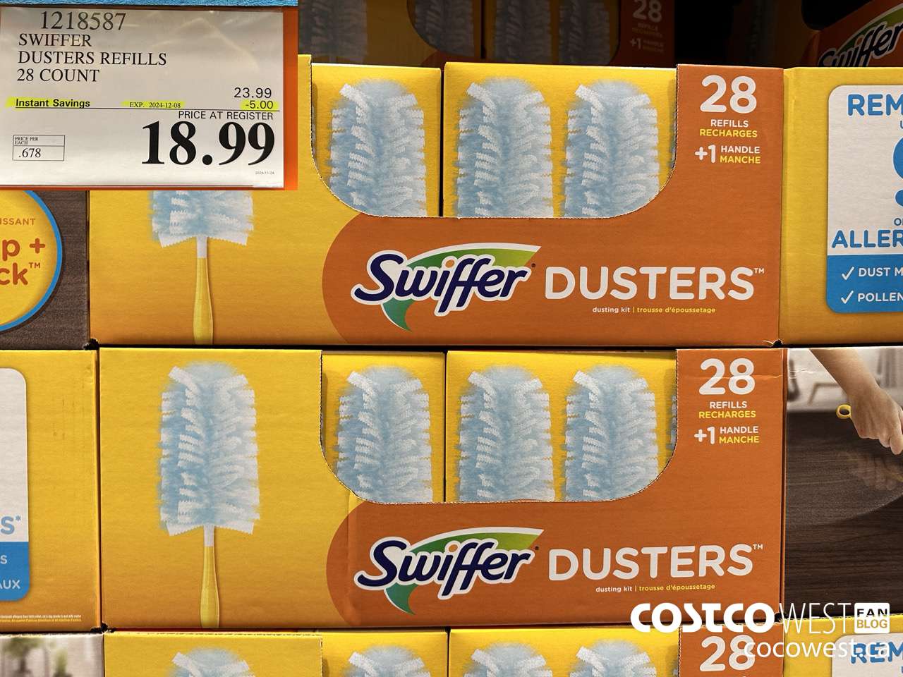 1218587 SWIFFER DUSTERS REFILLS 28 COUNT ($5.00 INSTANT SAVINGS EXPIRES ON 2024-12-08) $18.99
