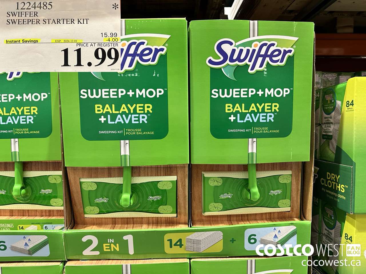1224485 SWIFFER SWEEPER STARTER KIT ($4.00 INSTANT SAVINGS EXPIRES ON 2024-12-01) $11.99