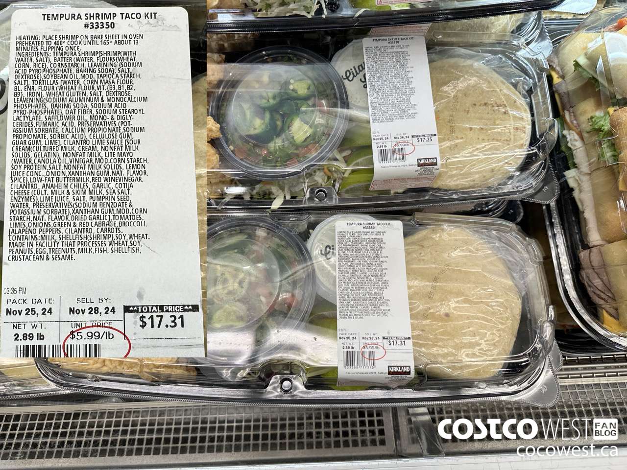 33350 TEMPURA SHRIMP TACO KIT PER LB $5.99