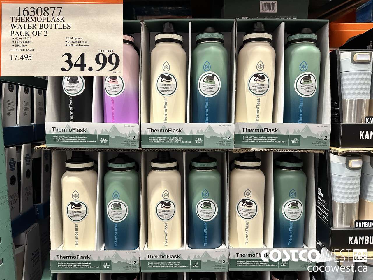 1630877 THERMOFLASK WATER BOTTLES PACK OF 2 $34.99