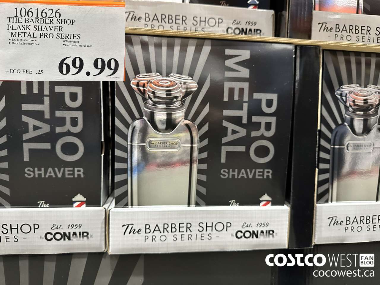 1061626 THE BARBER SHOP FLASK SHAVER METAL PRO SERIES $69.99