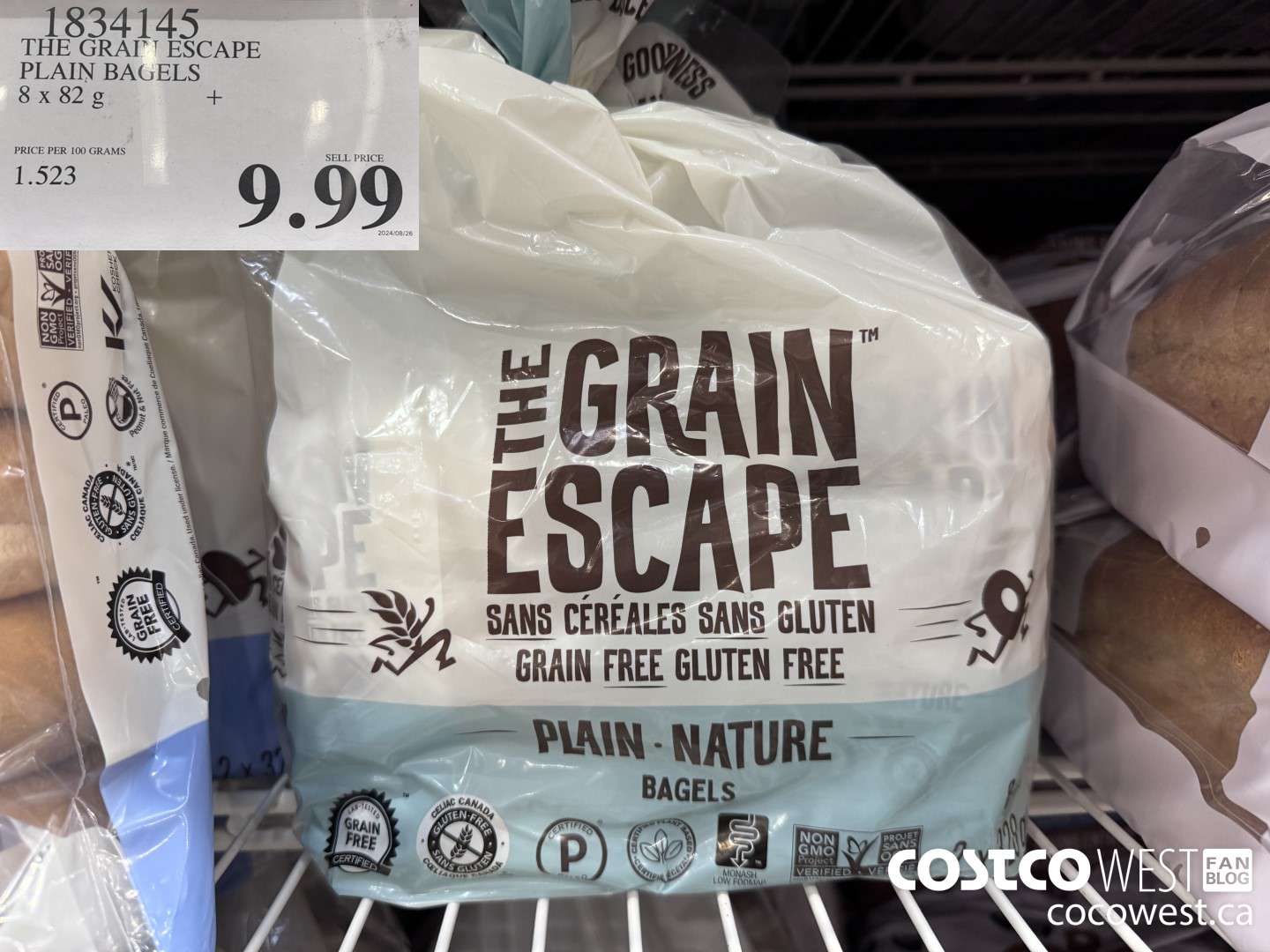 1834145 THE GRAIN ESCAPE PLAIN BAGAELS 8 X 82G $9.99