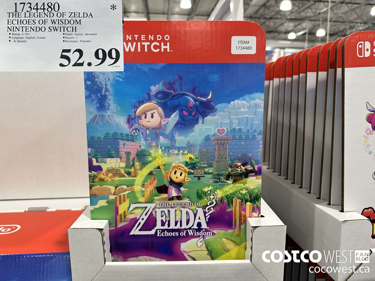 1734480 THE LEGEND OF ZELDA ECHOES OF WISDOM NINTENDO SWITCH $52.99