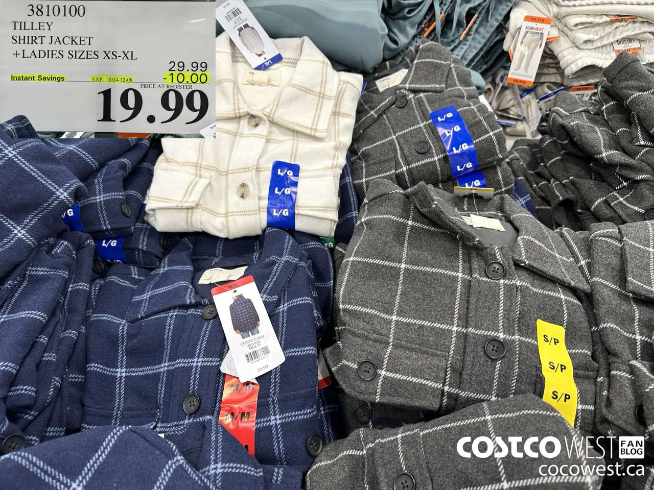 3810100 TILLEY SHIRT JACKET LADIES SIZES XS-XL ($10.00 INSTANT SAVINGS EXPIRES ON 2024-12-08) $19.99