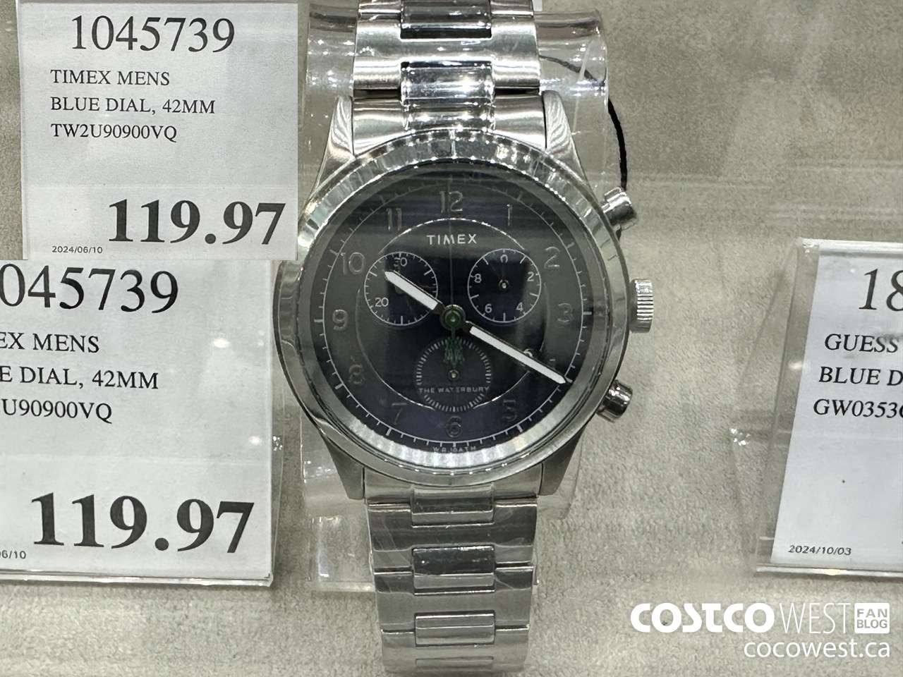 1045739 TIMEX MENS BLUE DIAL, 42MM TW2U90900VQ $119.97