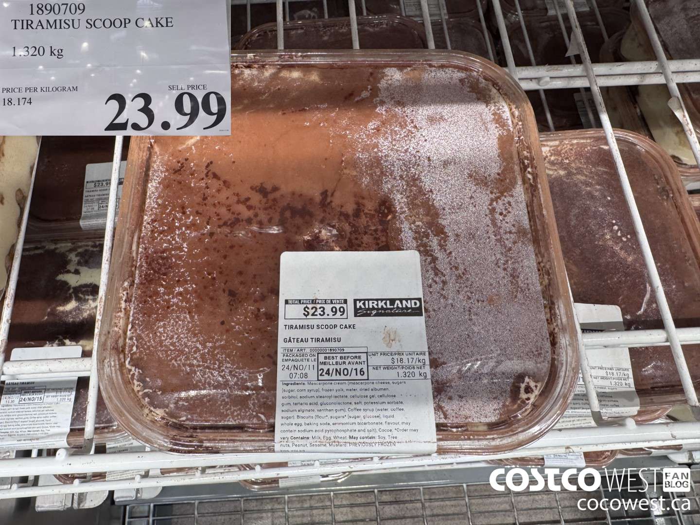 1890709 TIRAMISU SCOOP CAKE $23.99