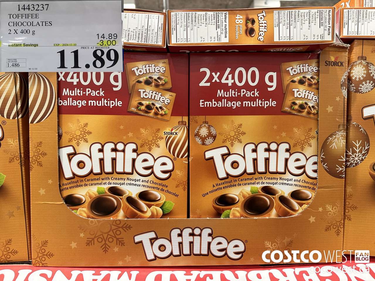 1443237 TOFFIFEE CHOCOLATES 2 x 400 g ($3.00 INSTANT SAVINGS EXPIRES ON 2024-11-10) $11.89