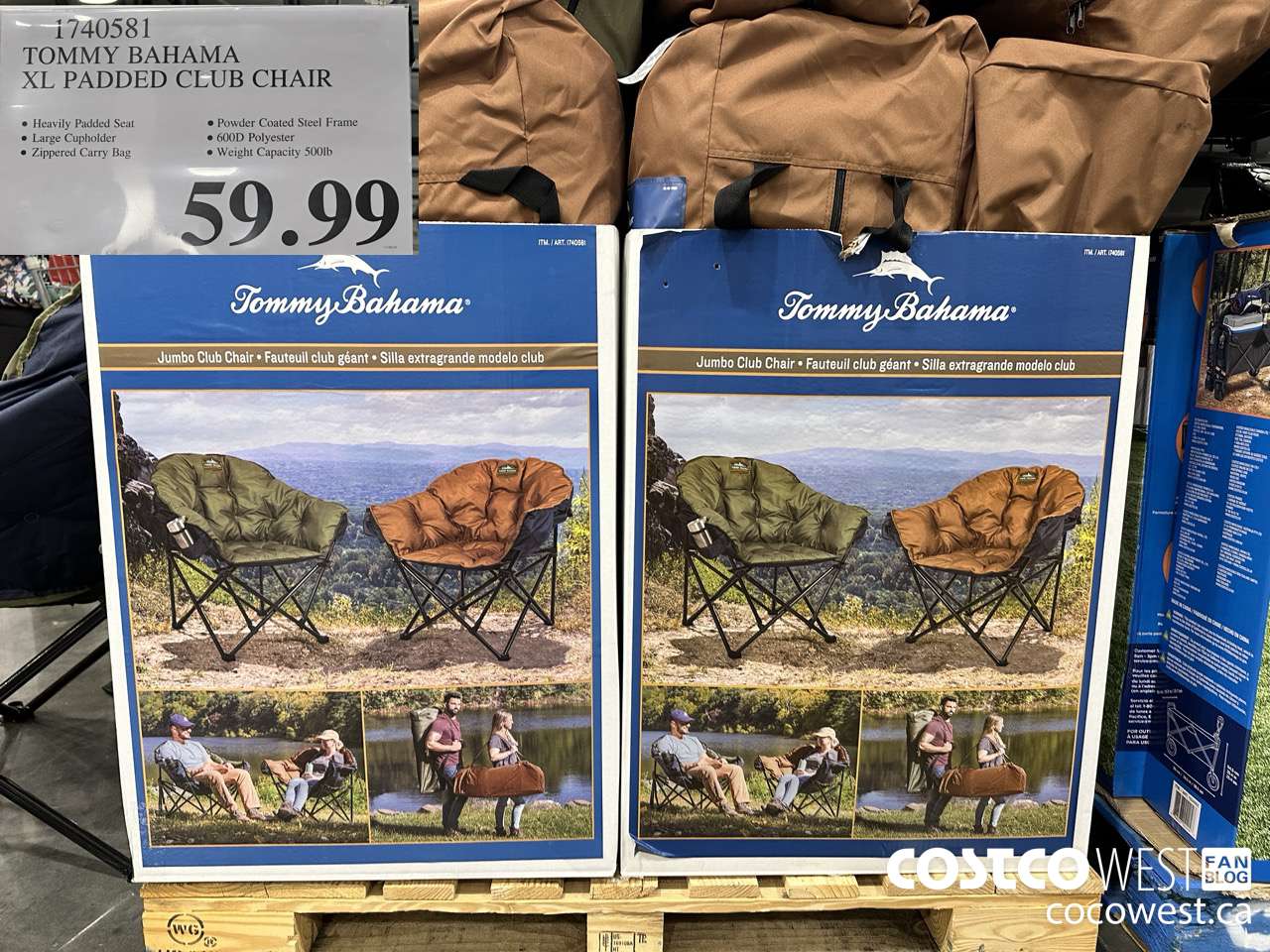 1740581 TOMMY BAHAMA XL PADDED CLUB CHAIR $59.99