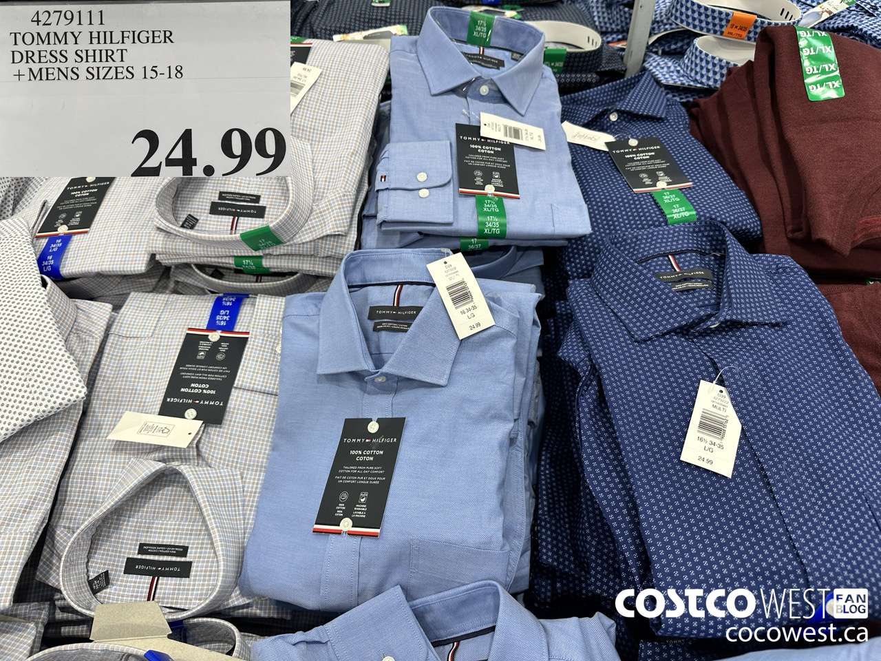 4279111 TOMMY HILFIGER DRESS SHIRT MENS SIZES 15-18 $24.99