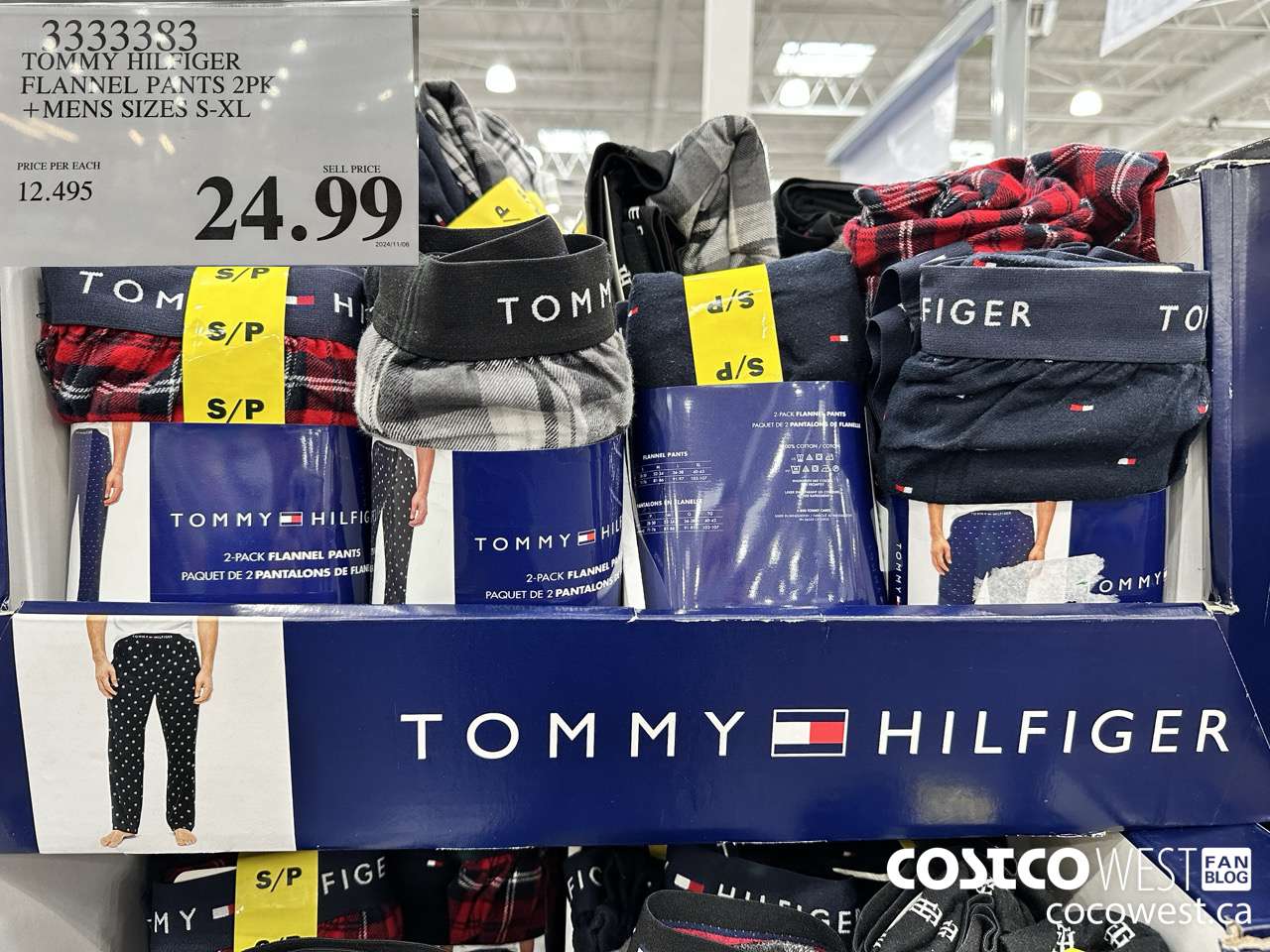 3333383 TOMMY HILFIGER FLANNEL PANT 2PK MENS SIZES S-XL $24.99