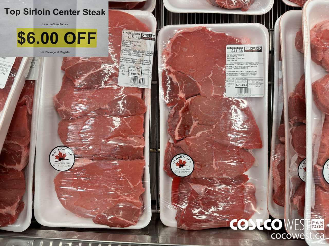 21854 TOP SIRLOIN CAP CENTER STEAK ($6.00 INSTANT SAVINGS)