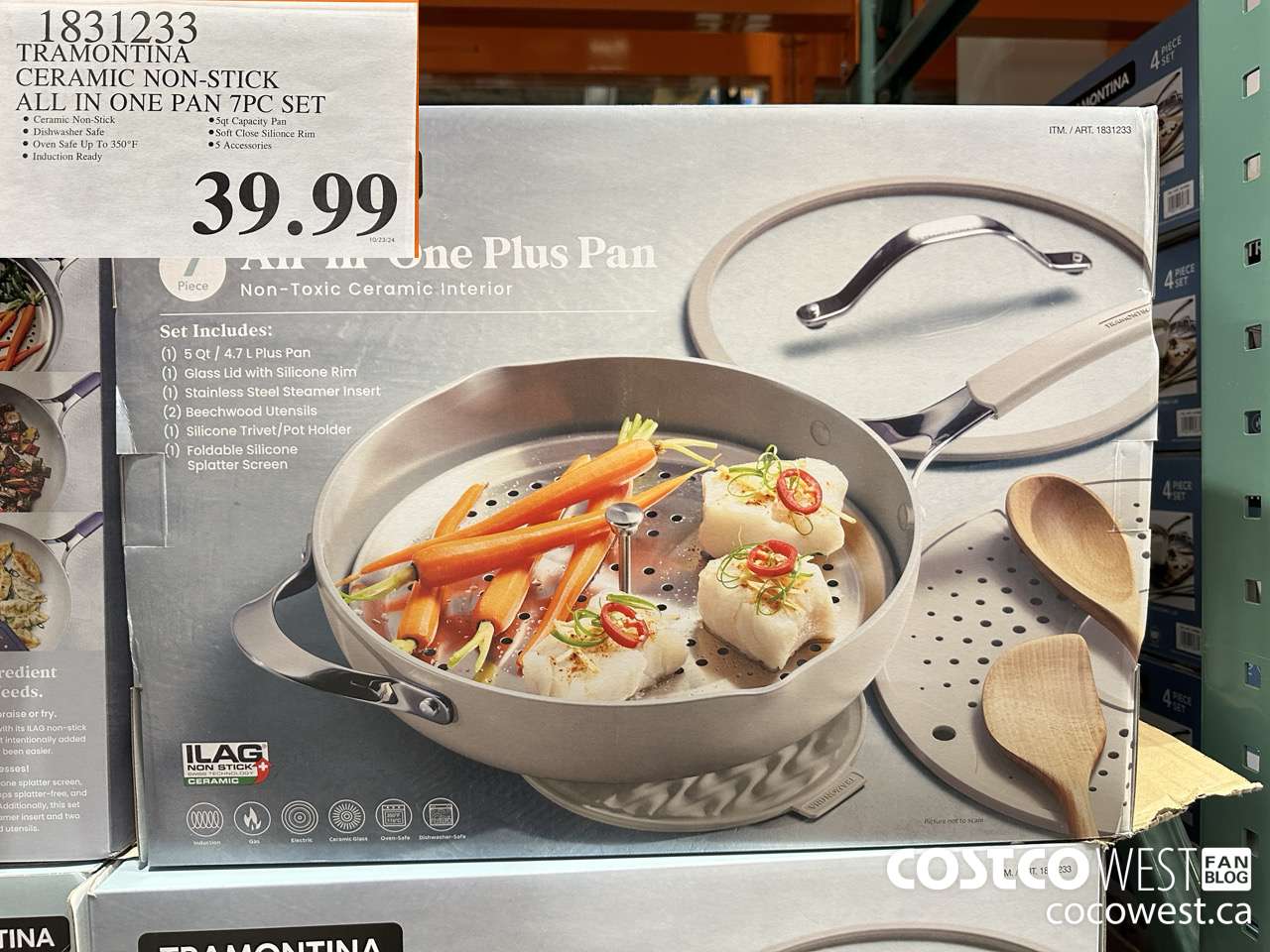 1831233 TRAMONTINA CERAMIC NON-STICK ALL IN ONE PAN 7PC SET $39.99