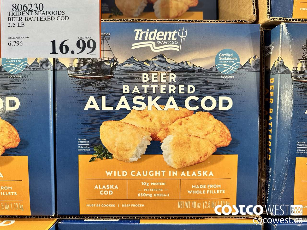 806230 TRIDENT SEAFOODS BEER BATTERED COD 2.5 LB $16.99