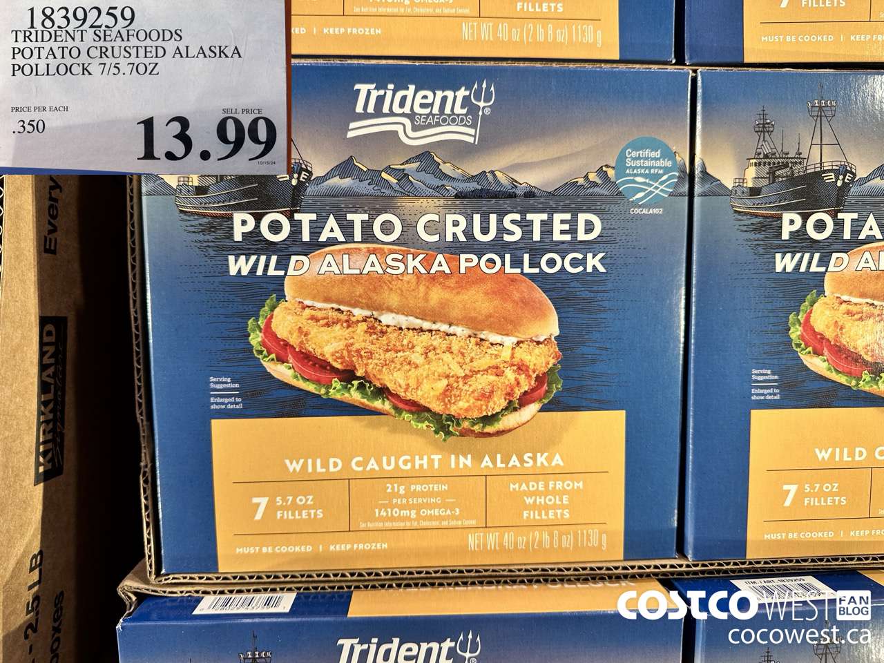 1839259 TRIDENT SEAFOODS POTATO CRUSTED ALASKA POLLOCK 7/5.7OZ $13.99