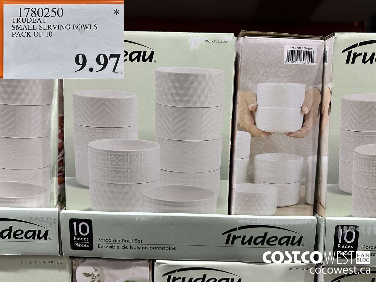 1780250 TRUDEAU SMALL SERVING BOWLS PACK OF 10 $9.97