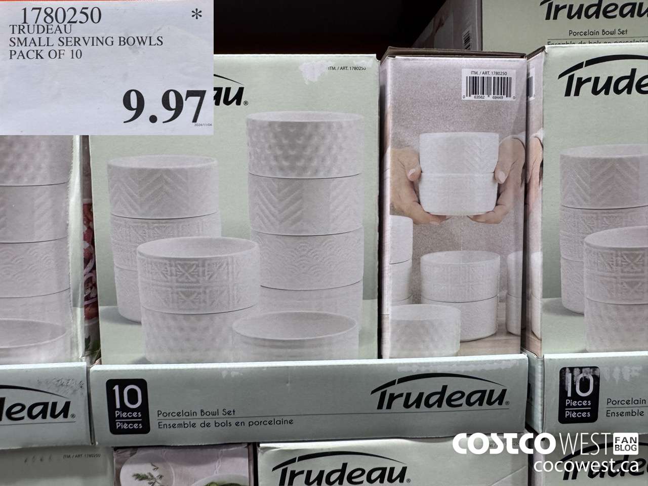 1780250 TRUDEAU SMALL SERVING BOWLS PACK OF 10 $9.97