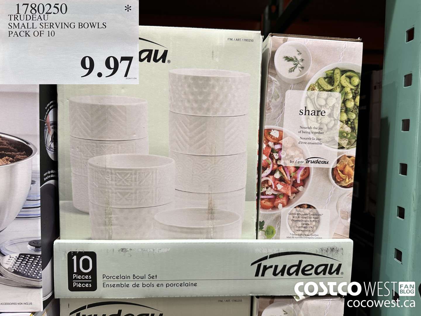 1780250 TRUDEAU SMALL SERVING BOWLS PACK OF 10 $9.97