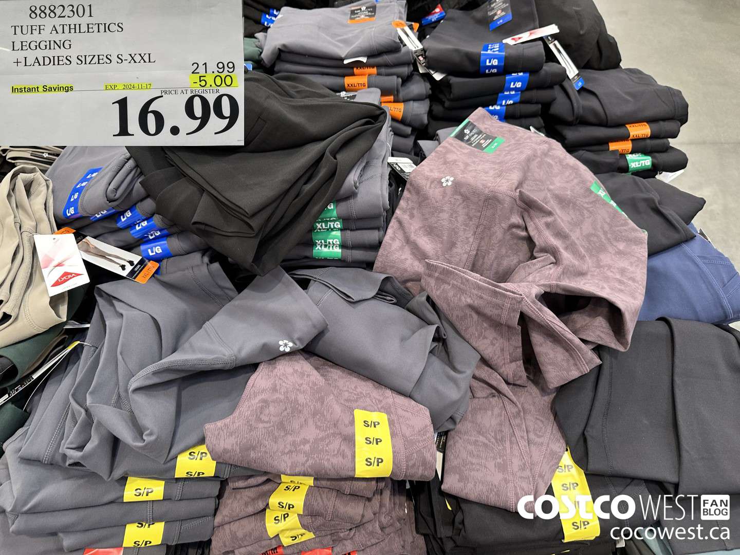 8882301 TUFF ATHLETICS LEGGING LADIES SIZES S-XXL ($5.00 INSTANT SAVINGS EXPIRES ON 2024-11-17) $16.99