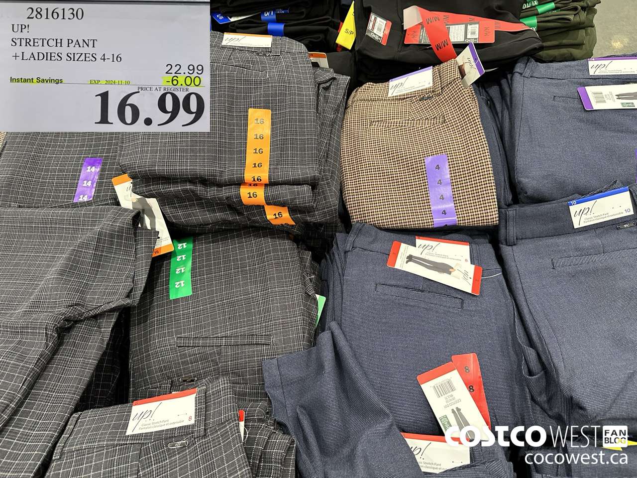 2816130 UP! STRETCH PANT LADIES SIZES 4-16 ($6.00 INSTANT SAVINGS EXPIRES ON 2024-11-10) $16.99