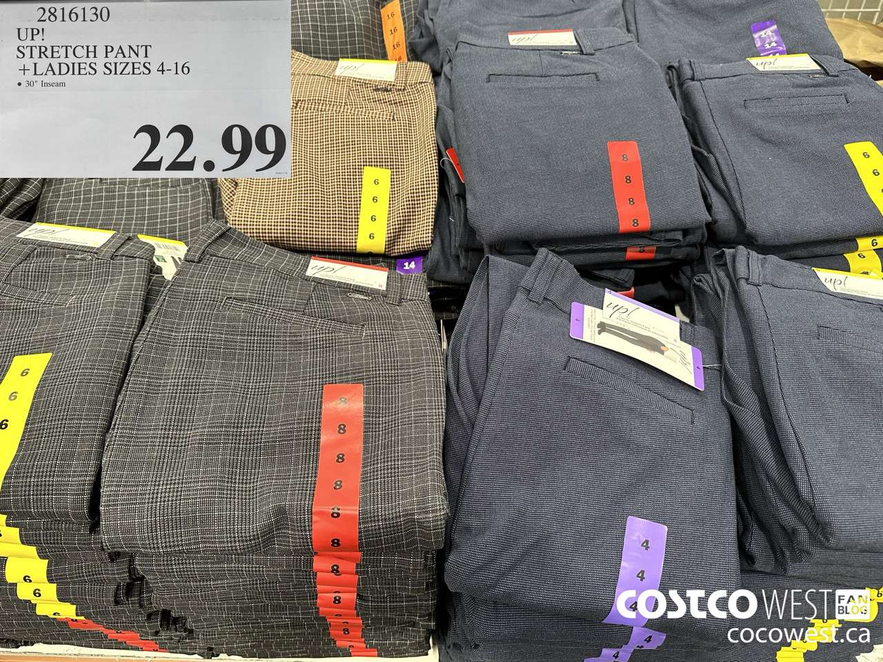 2816130 UP! STRETCH PANT LADIES SIZES 4-16 $22.99