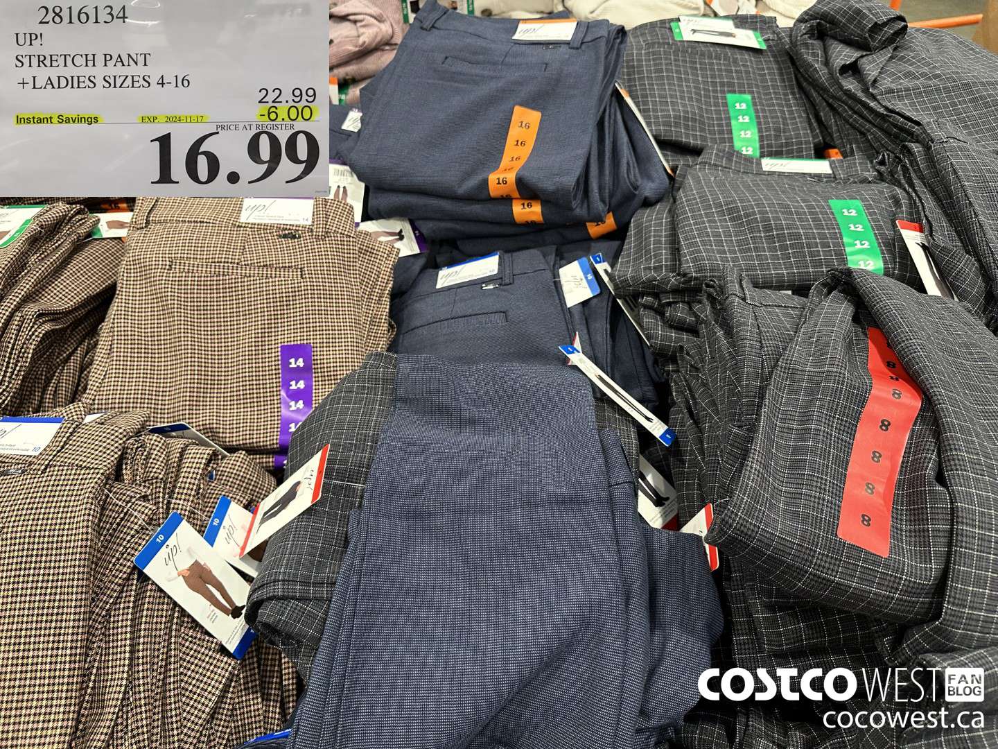 2816134 UP! STRETCH PANT LADIES SIZES 4-16  ($6.00 INSTANT SAVINGS EXPIRES ON 2024-11-17) $16.99