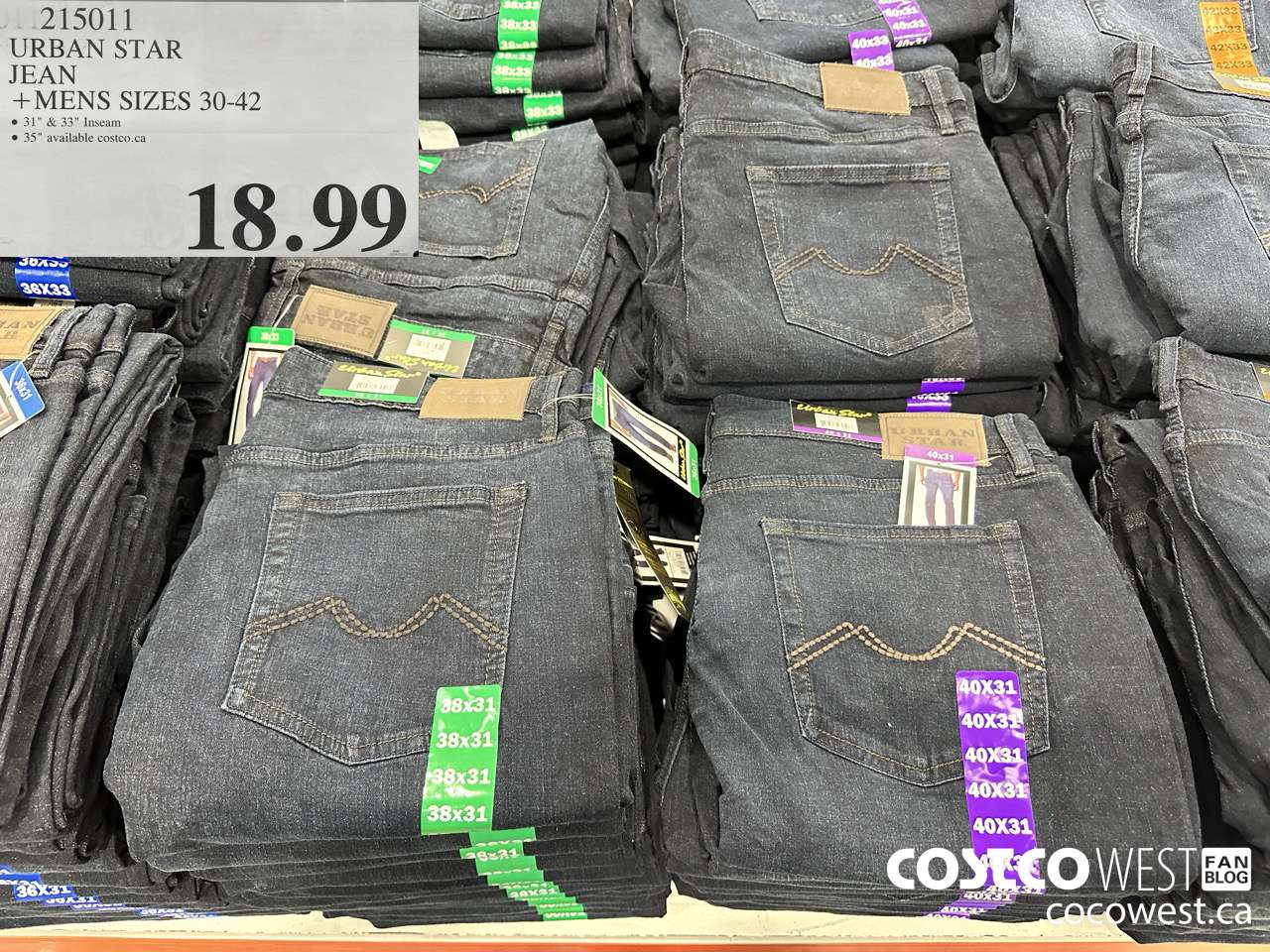 215011 URBAN STAR JEAN MENS SIZES 30-42 $18.99