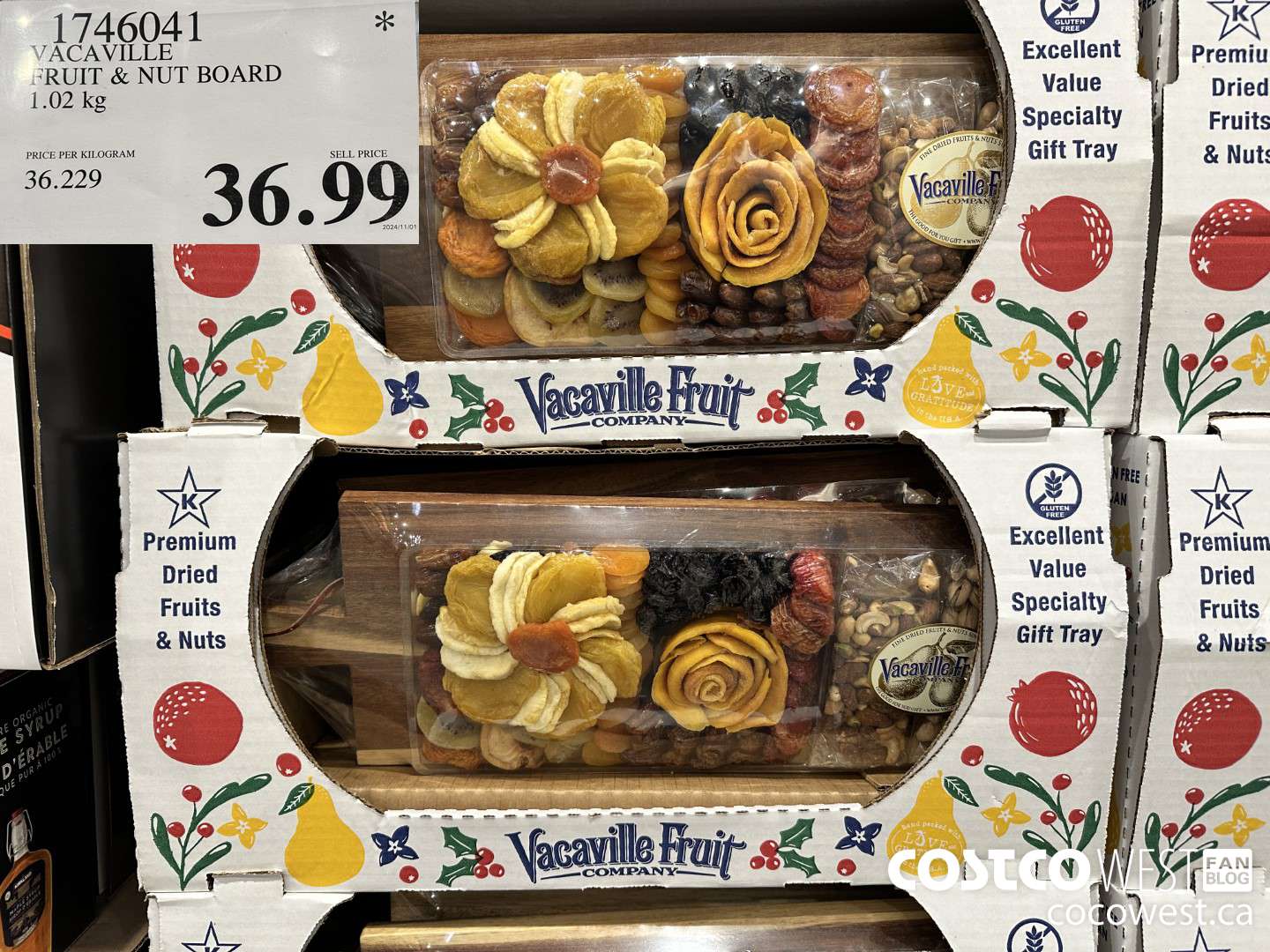 1746041 VACAVILLE FRUIT & NUT BOARD 1.02KG $36.99
