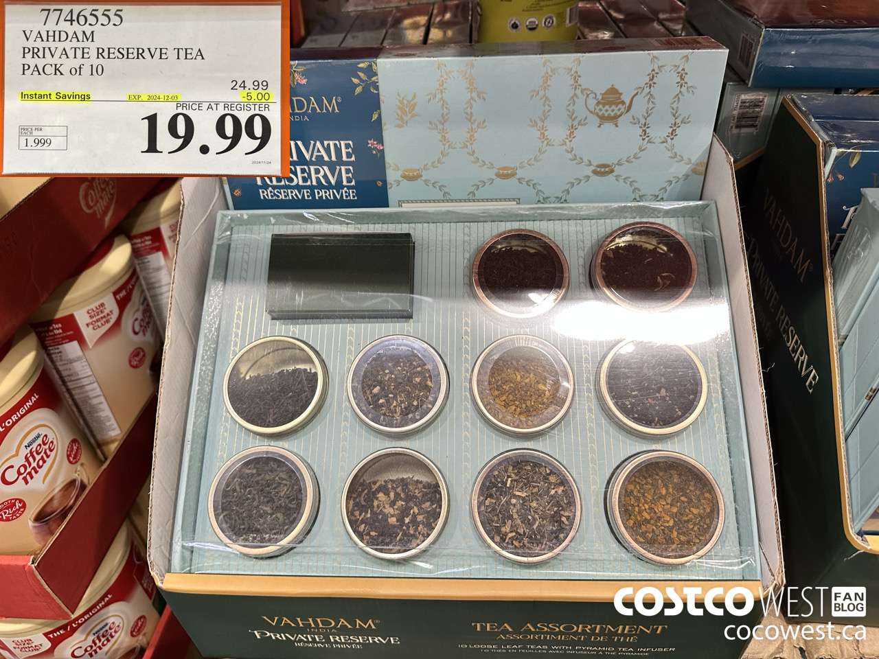 7746555 VAHDAM PRIVATE RESERVE TEA 10 PACK ($5.00 INSTANT SAVINGS EXPIRES ON 2024-12-03) $19.99