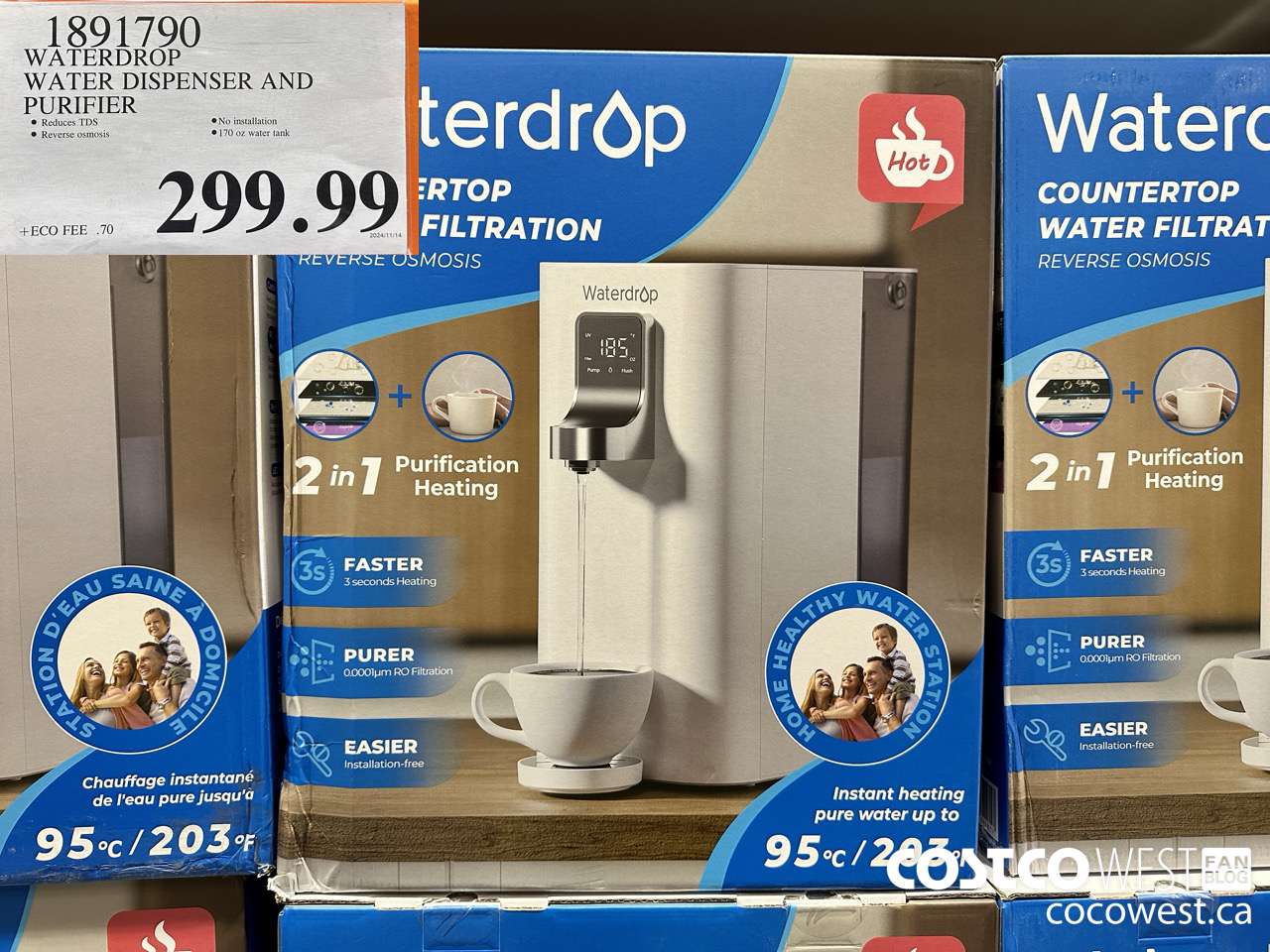 1891790 WATERDROP WATER DISPENSER AND PURIFIER $299.99