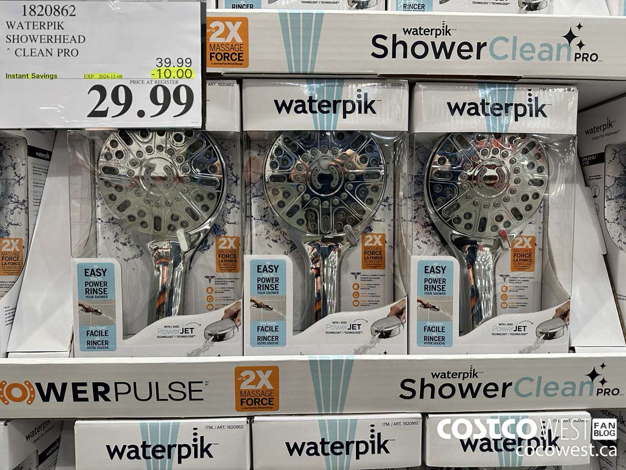 1820862 WATERPIK SHOWERHEAD CLEAN PRO ($10.00 INSTANT SAVINGS EXPIRES ON 2024-12-08) $29.99