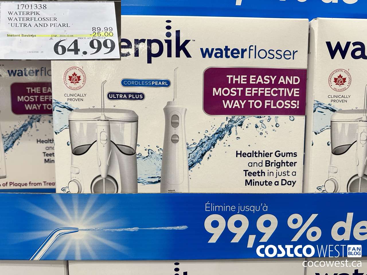 1701338 WATERPIK WATERFLOSSER ULTRA AND PEARL ($25.00 INSTANT SAVINGS EXPIRES ON 2024-12-08) $64.99