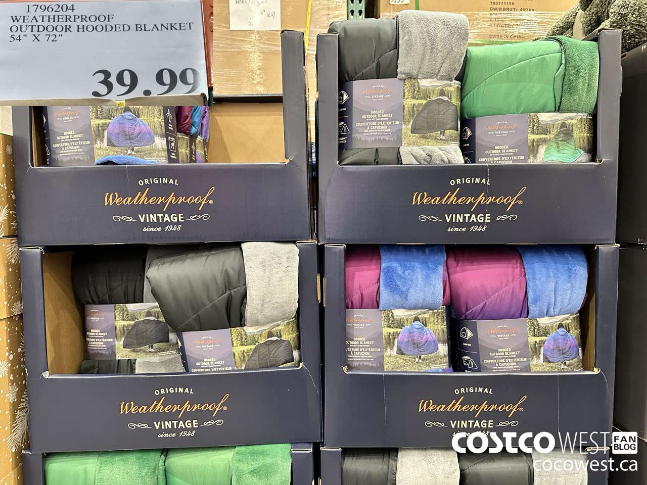 1796204 WEATHERPROOF OUTDOOR HOODED BLANKET 54