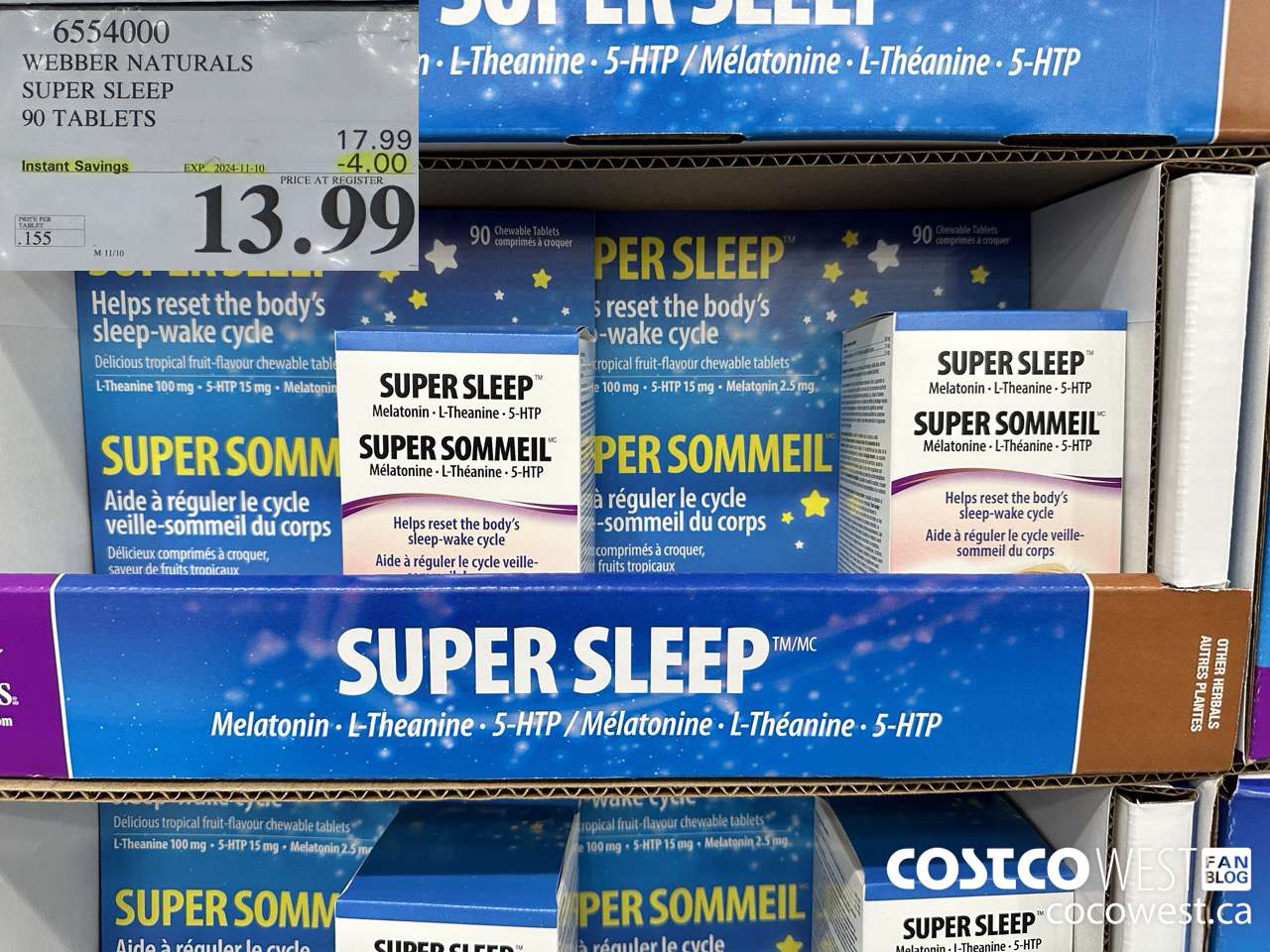 6554000 WEBBER NATURALS SUPER SLEEP 90 TABLETS ($4.00 INSTANT SAVINGS EXPIRES ON 2024-11-10) $13.99