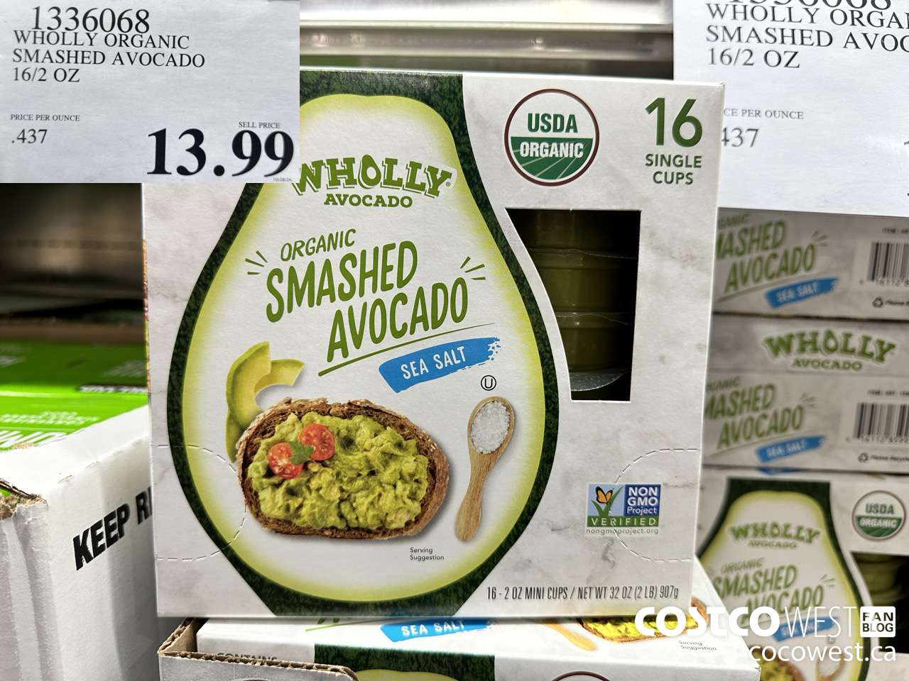 1336068 WHOLLY ORGANIC SMASHED AVOCADO 16/2 OZ  $13.99