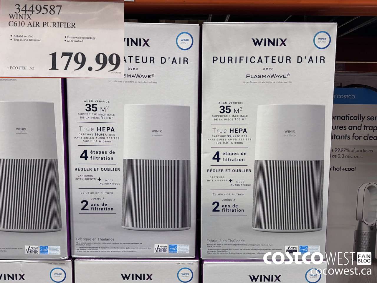 3449587 WINIX C610 AIR PURIFIER $179.99