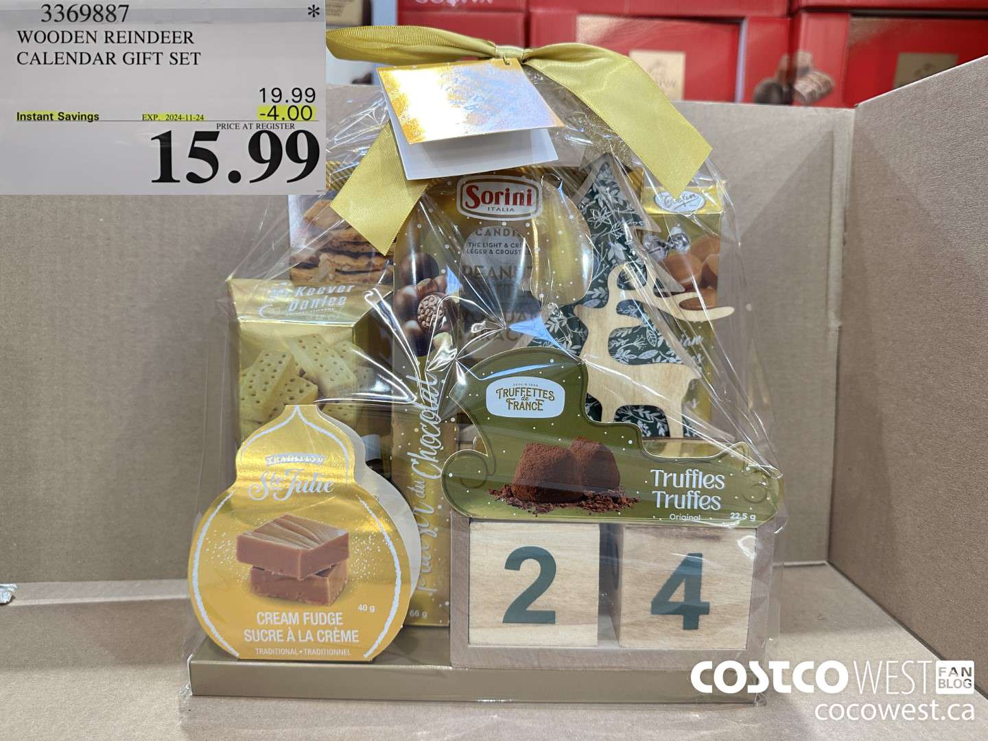3369887 WOODEN REINDEER CALENDAR GIFT SET ($4.00 INSTANT SAVINGS EXPIRES ON 2024-11-24) $15.99