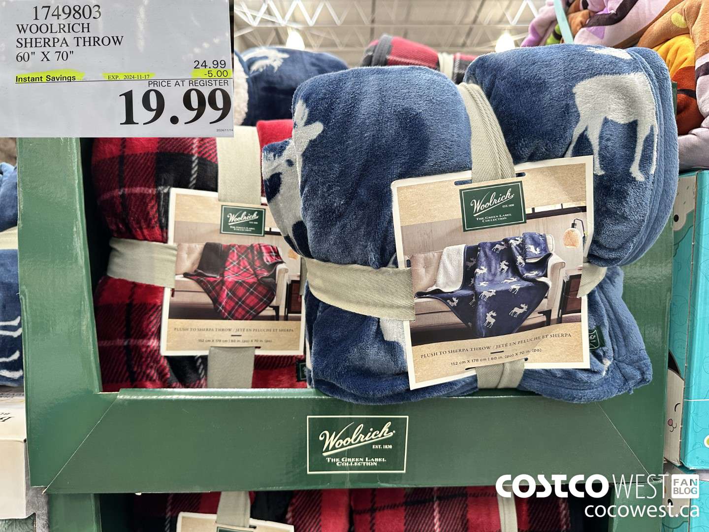 1749803 WOOLRICH SHERPA THROW 60