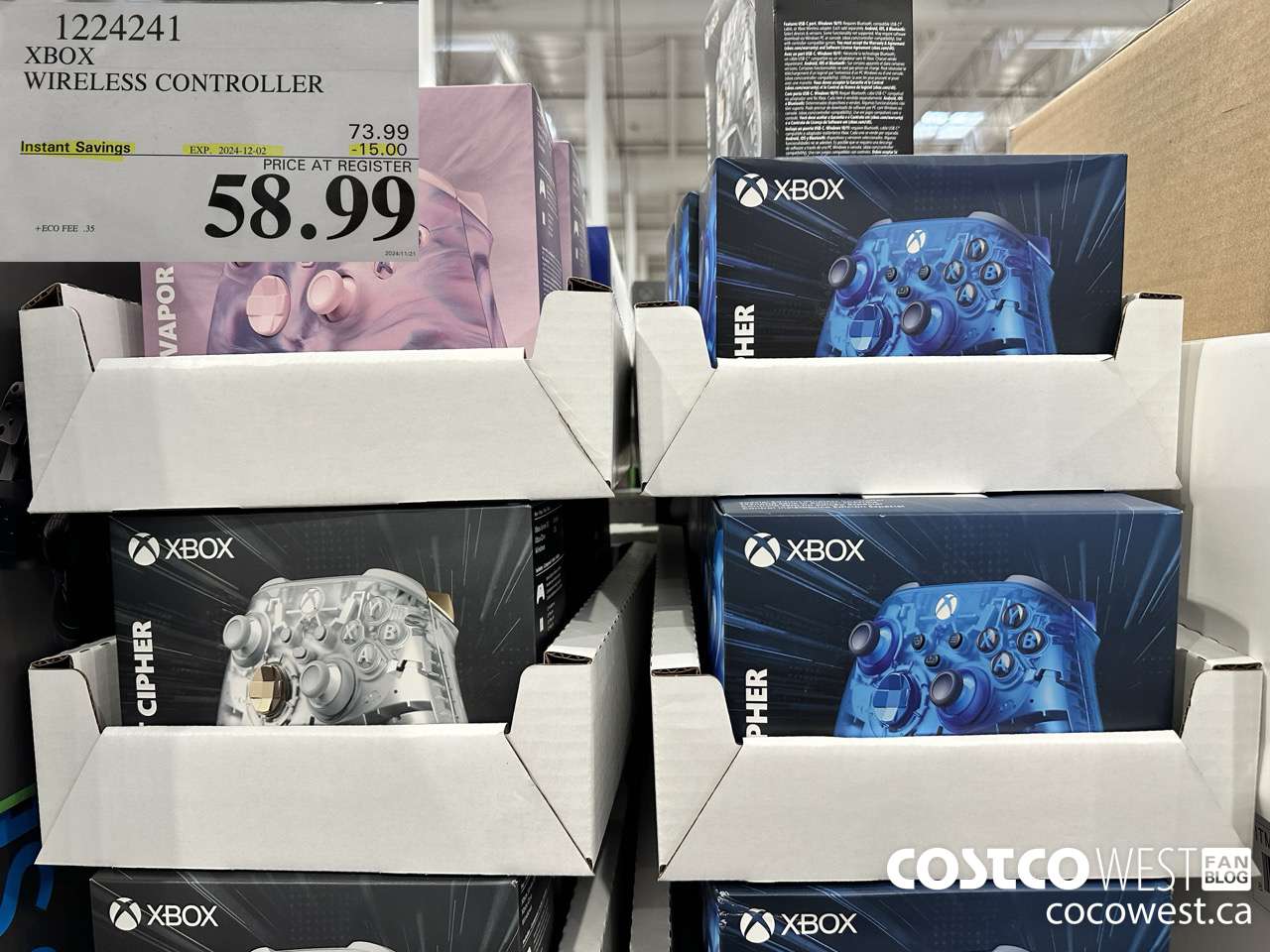 1224241 XBOX WIRELESS CONTROLLER ($15.00 INSTANT SAVINGS EXPIRES ON 2024-12-02) $58.99