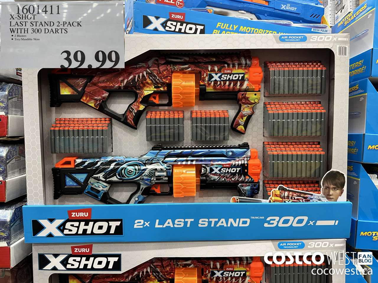 1601411 X-SHOT LAST STAND 2-PACK WITH 300 DARTS $39.99