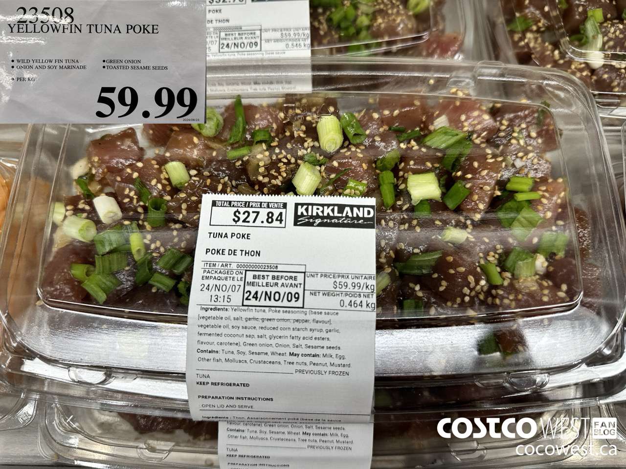 23508 YELLOWFIN TUNA POKE $59.99