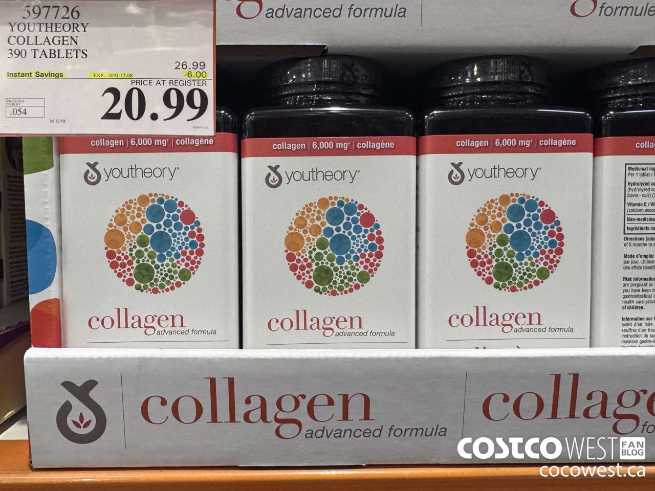 597726 YOUTHEORY COLLAGEN 390 TABLETS ($6.00 INSTANT SAVINGS EXPIRES ON 2024-12-08) $20.99
