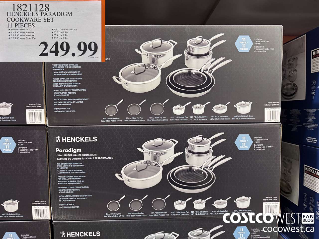 1821128 ZWILLING PARADIGM COOKWARE SET 11 PIECES $249.99