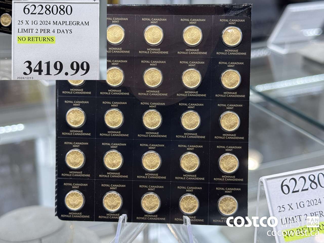 6228080 25 X 1G 2024 MAPLEGRAM LIMIT 2 PER 4 DAYS NO RETURNS $3419.99