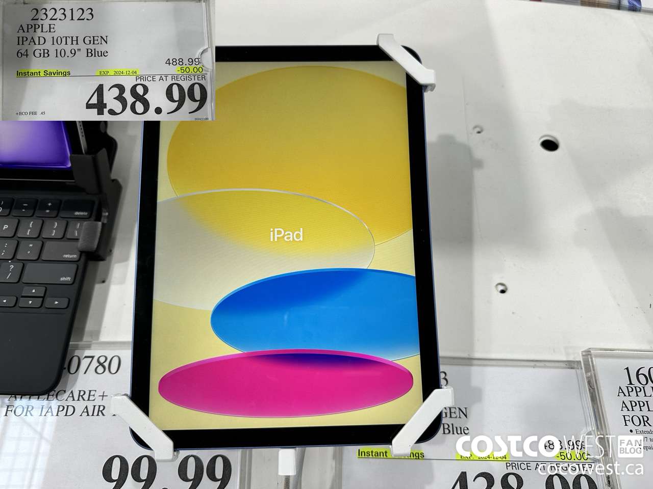 2323123 APPLE IPAD 10 64GB BLUE MPQ13VC/A ($50.00 INSTANT SAVINGS EXPIRES ON 2024-12-04) $438.99