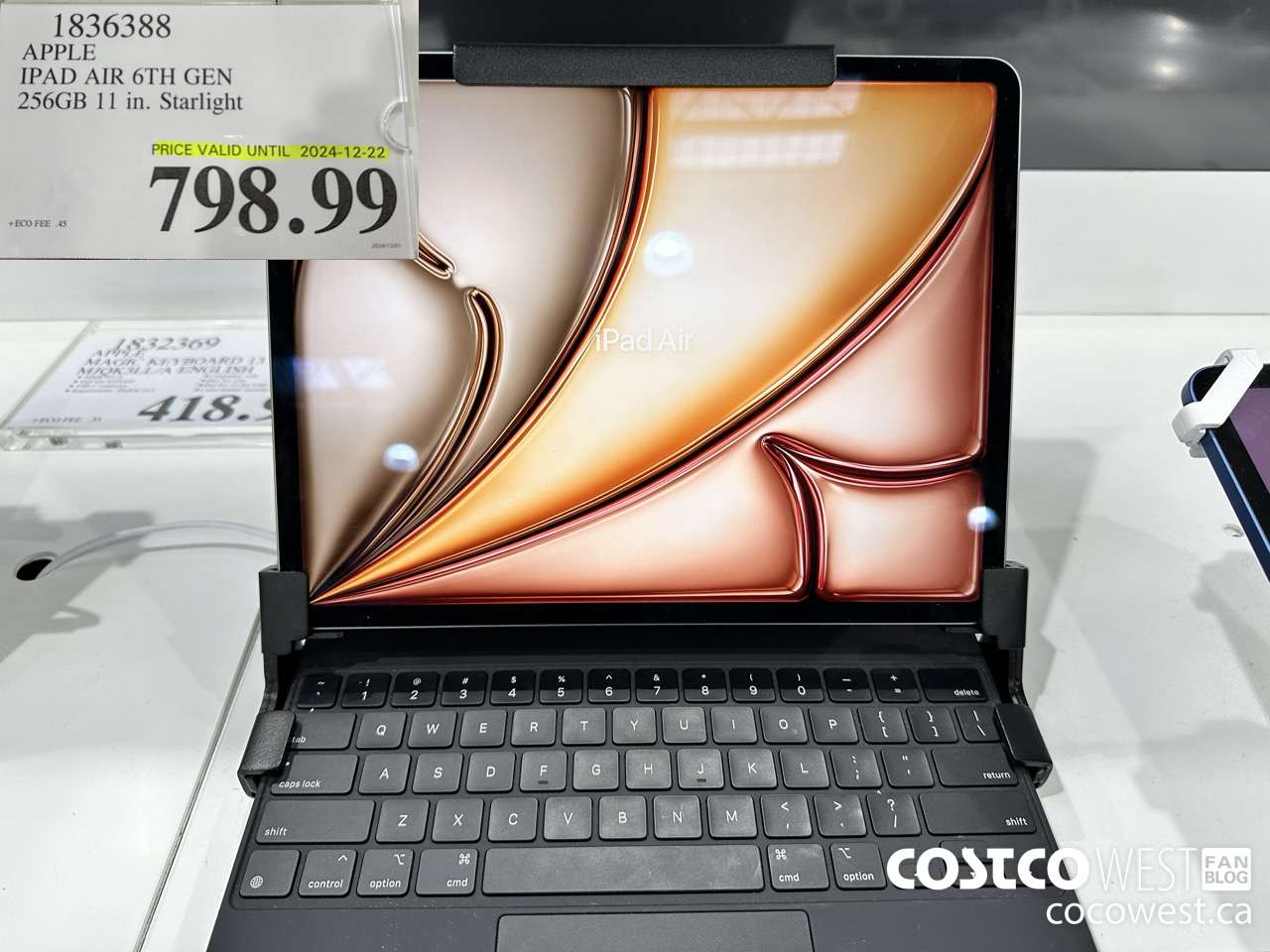 1836388 APPLE IPAD AIR 6TH GEN 256GB 11 IN STARLIGHT (EXPIRES ON 2024-12-22) $798.99