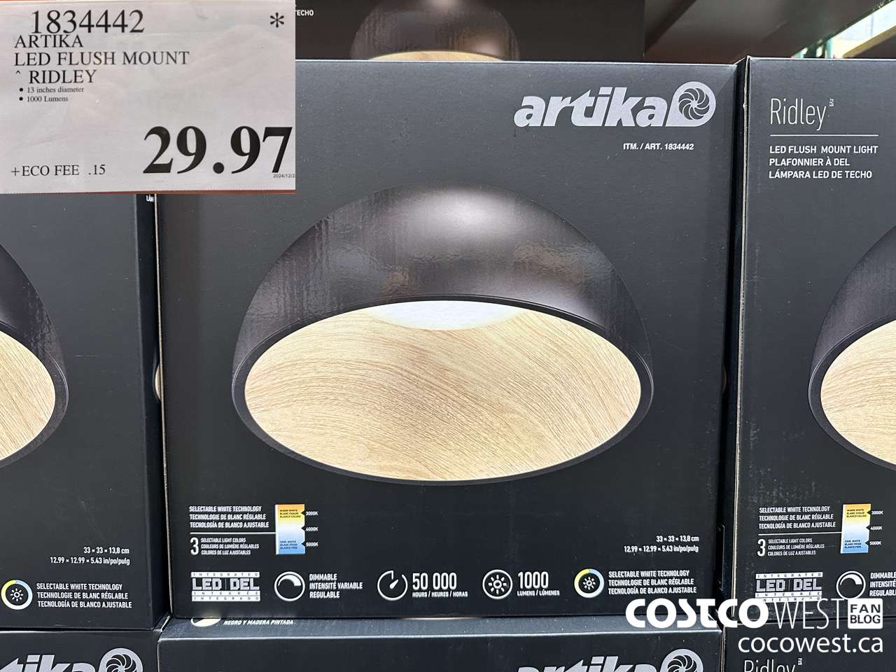 1834442 ARTIKA LED FLUSH MOUNT RIDLEY $29.97