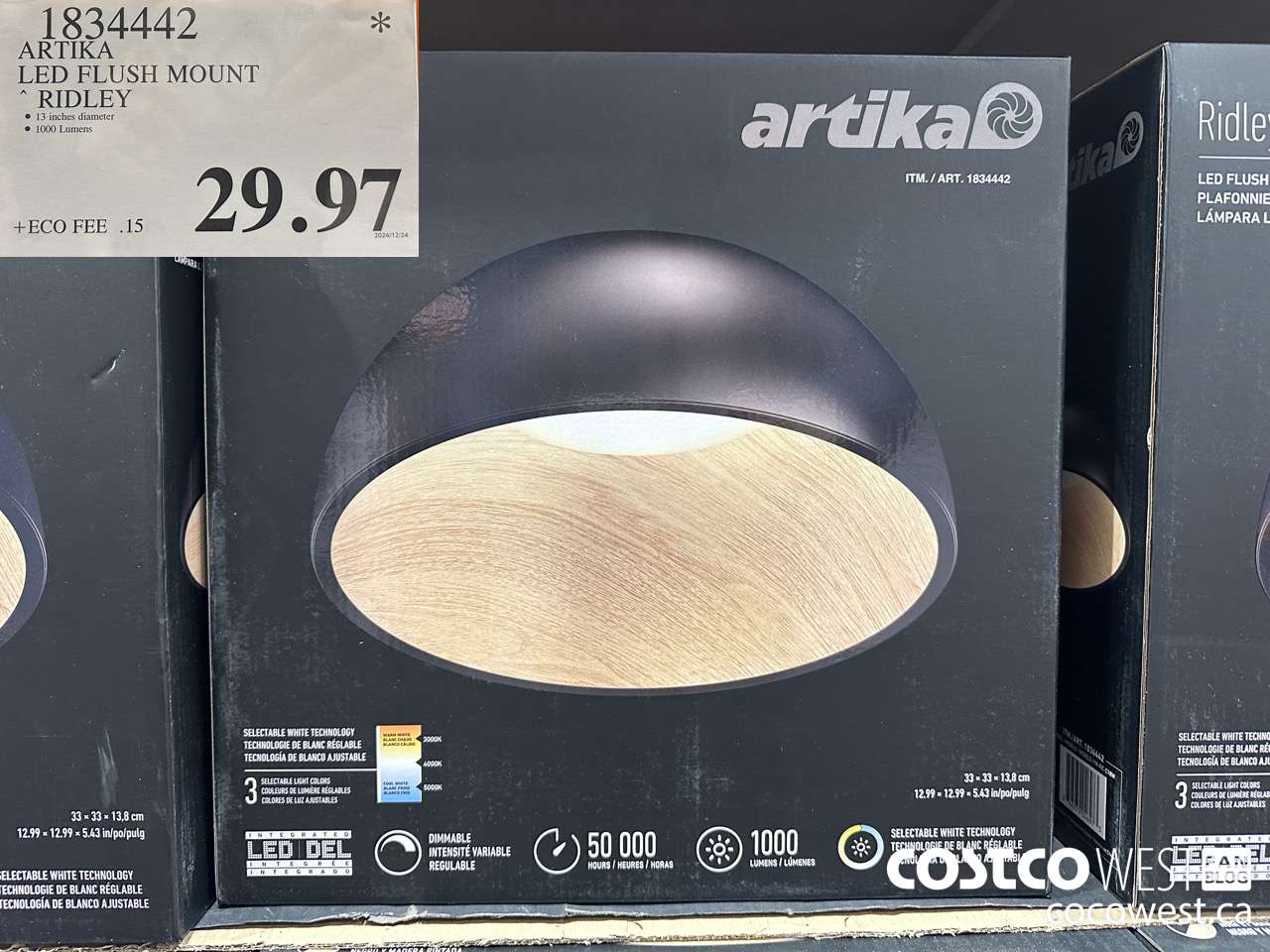 1834442 ARTIKA LED FLUSH MOUNT RIDLEY $29.97