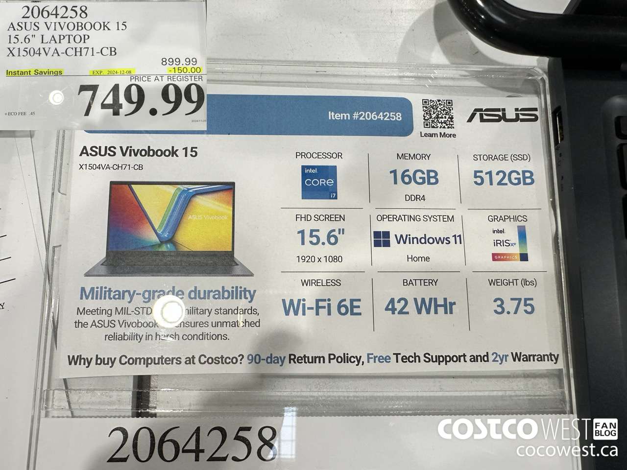 2064258 ASUS VIVBOOK 15 15.6